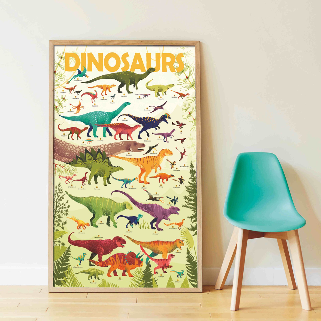 poppik dinosaures sticker poster wall decor kids trex 01.webp