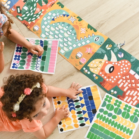 poppik gommettes dinosaures poster activite manuelle facile marion billet 17.webp
